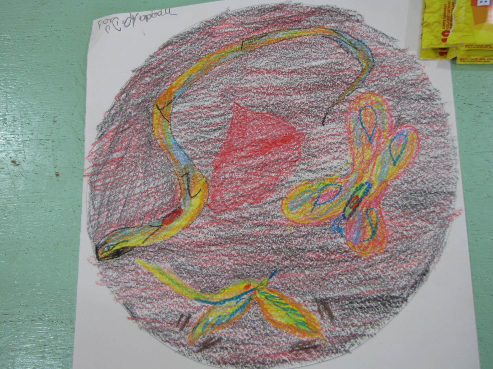 Desenho produzido em atividade de terapia artística